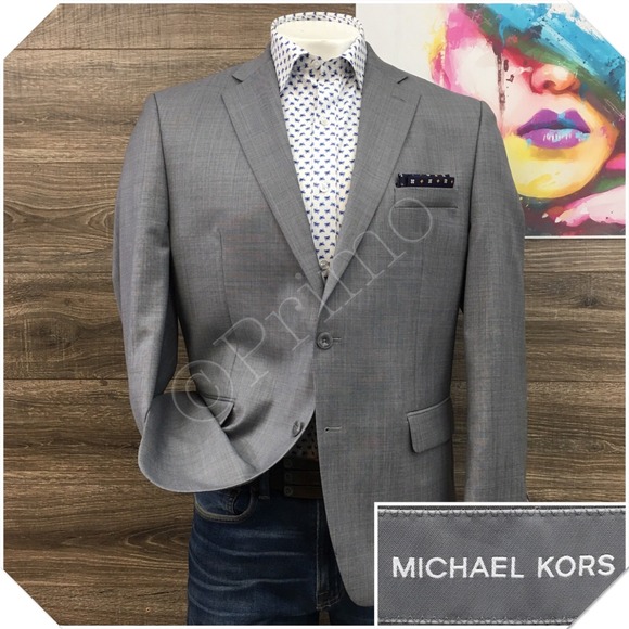 MICHAEL KORS Mens Blazer‎ Sport Coat Casual Jacket Size 44R Classic Wool Suit